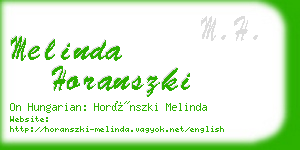 melinda horanszki business card